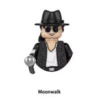 Custom LEGO Michael Jackson Moonwalk Minifigure King of Pop Mic Figure