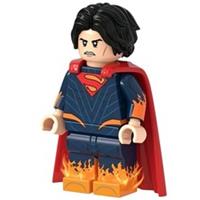 Custom LEGO Absolute Superman Minifigure DC Flame Boots Cape Figure