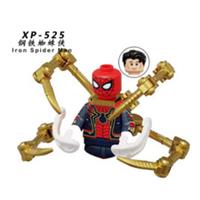 Custom LEGO Iron Spider Man Minifigure Marvel Gold Arms Figure