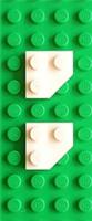 Lego Part 26601 White 2x2 Wedge Plate Pack Of 2