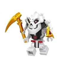 Custom LEGO Ninjago Skeleton Warrior Minifigure 4 Arms Gold Scythe