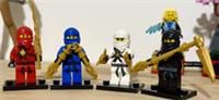 Custom LEGO Ninjago Ninja Minifigure Bundle Kai Jay Zane Cole 4pcs