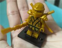 Custom LEGO Ninjago Gold Ninja Minifigure Lloyd Golden Weapons