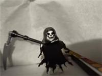 Custom LEGO Grim Reaper Skeleton Scythe Hooded Halloween Minifigure