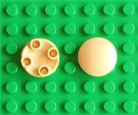 Lego Part 2654 Tan 2x2 Round Plate With Rounded Bottom (Boat Stud) Pack Of 2