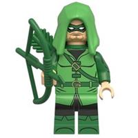 Custom LEGO Green Arrow DC Oliver Queen Hood Bow Quiver Minifigure