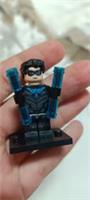 Custom LEGO Nightwing Minifigure DC Dick Grayson Blue Escrima Sticks