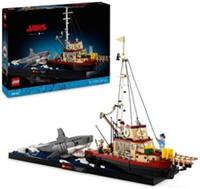 LEGO Ideas Jaws Set for Adults with Model Boat & Shark 21350
