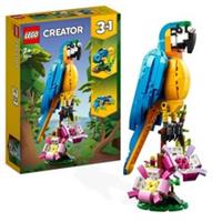 LEGO Creator 3 in 1 Exotic Parrot to Frog to Fish Animal Figures Building Toy, C