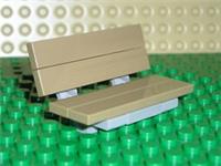 Custom LEGO Park Bench Garden Seat Light Bluish Gray Frame Choose Seat Colour