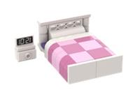 Double Bed, Bedside Table, Alarm Clock, Bedroom Furniture | LEGO Bricks