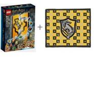 LEGO Harry Potter: Hufflepuff House Banner (76412) Set + NEW Fleece Blanket