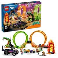 LEGO City Double Loop Stunt Arena 598 Piece Building Set 60339 for Ages 7+