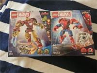 LEGO Super Heroes: Iron Man mech (76307) + LEGO Spider-man mech (76308)