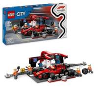 LEGO City F1 Pit Stop Pit Crew with Ferrari Car Toy - Formula 1 Set incl. a ...
