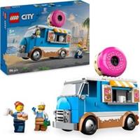 LEGO City Donut Truck Toy with 2 Minifigures - Creative Building Toys for 5+...