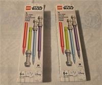 Brand New LEGO Star Wars 4 x Gel Pens Set Boxed Sealed X 2