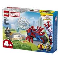 LEGO Marvel Spidey on His Motorcycle vs Rhino Kids Building Set 11206