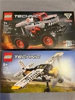 2 x Lego Technic - Monster Jam (42200) & Bush Plane (42198) Brand New & Boxed