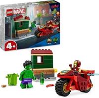 LEGO Marvel Iron Man with Bike and The Hulk, Super Hero Building Toy for Kids