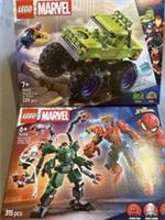 Lego Marvel Mech Spiderman vs Doc Ock (76338) & Hulk Truck vs Thanos (76312) NEW