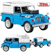 Land Rovered Building Block Set Retro Defender Car Model Toy Super Off-Road Kid