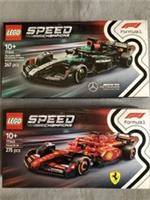 2 x Lego Formula One Speed Champions - Ferrari (77242) & Mercedes (77244) - BNIB