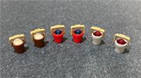 6 X LEGO MINECRAFT BUCKETS (2 x WATER 2 x LAVA & 2 X MILK )