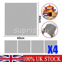 4 PCS 50x50 studs 40x40 cm Building Bricks Base Plate Construction Blocks Board-