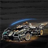 1690PCS Green Racing Car Building Blocks Toy, ABS DIY Model Kit for Home &Office