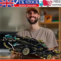 1690PCS Green Racing Car Building Blocks Toy, ABS DIY Model Kit for Home & Offic