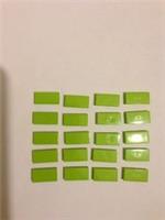 LEGO Lime Green Tile 1x2 part 3069 X 20 pieces - Brand new