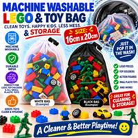 MACHINE WASH LEGO PIECES & STORE IN SOFT MESH BAG-15cm X 20cm-130 SOLD £3.75 F/P