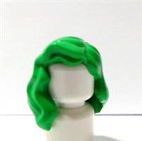 Lego Hair Wig For Female Girl Minifigure Long Green Wavy