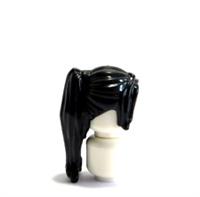 Lego Hair Wig For Female Girl Minifigure Long Black Ponytail With Bangs