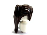 Lego Hair Wig For Female Girl Minifigure Long Dark Brown Ponytail Bangs