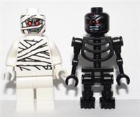 Lego Black Skeleton & Mummy Minifigure Halloween Monster