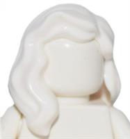 Lego Hair Wig For Female Girl Minifigure Long White Wavy Mrs Claus Xmas