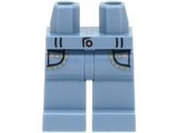 LEGO Leg Legs For Minifigure Sand Blue Jeans Pocket Button
