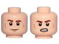 Lego Flesh Head For Boy Man Minifigure Reversible Angry Star Wars Solo