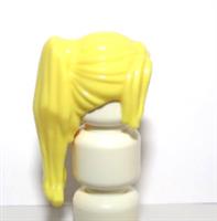 Lego Hair Wig For Female Girl Minifigure Long Yellow Blonde Ponytail Bangs