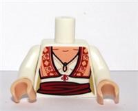 LEGO Flesh Torso Body For Female Girl Minifigure Vest Sash Bride Maid Wedding