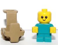 LEGO Baby & Carrier Plain Minifigure Not Inc Turquoise Christening Family Xmas