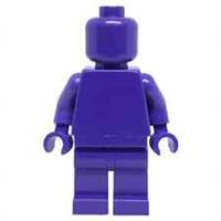 LEGO Purple Minifigure Figure Plain Head Body Legs Monochrome