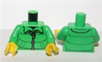 LEGO Torso Body For Minifigure Green Padded Puffer Jacket Coat Yellow Hands