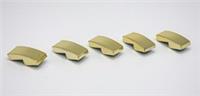 Lego Chrome Gold Plated Slope Curved 2 x 1 x 2/3 11477 x5 New!!