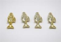 Lego Chrome Gold Plated Fish 64648 x4 New!!
