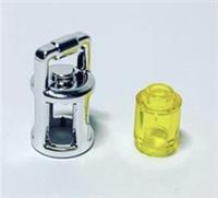Lego Chrome Silver Lantern Utensil Flame Neon Yellow 37776 Lamp New!!