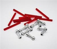 Lego Chrome Silver Hilt Lightsaber Red Star Wars Weapon x10 New!!