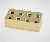 Lego Chrome Gold Plated Brick 2x4 3001 New!!